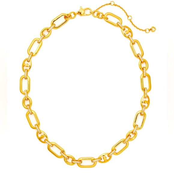 kate spade Jewelry - Kate Spade Stay Connected Goldtone Cubic Zirconia Chain Necklace